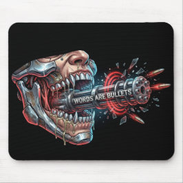 Words Are Bullets – Cyberpunk Free Speech Mousepad