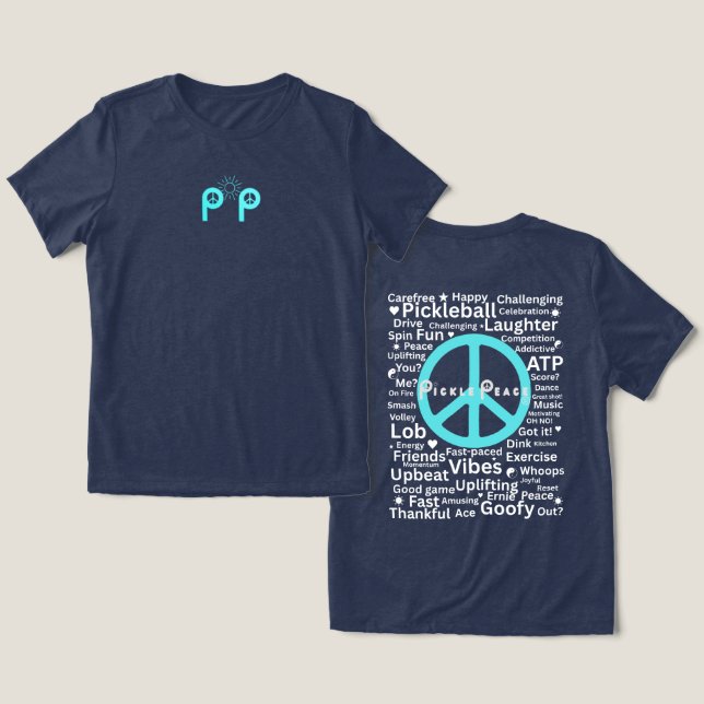 Words Pickle Peace Tri-Blend Shirt (Design Vorderseite & Rückseite)