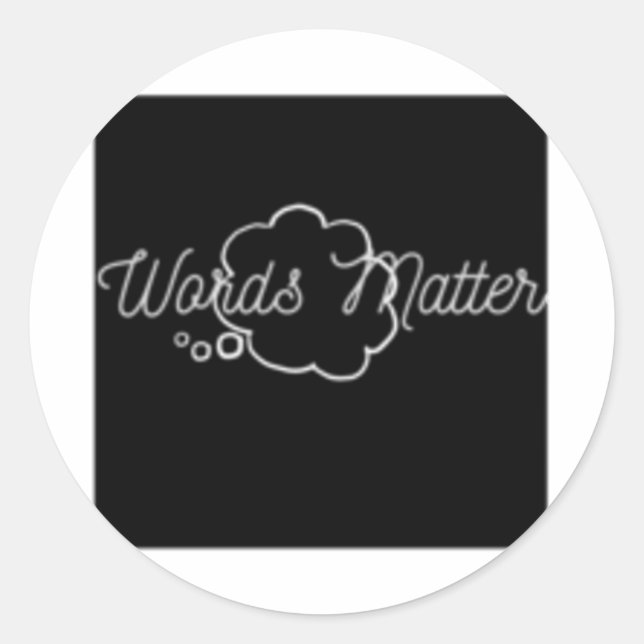 Words-Shirt Runder Aufkleber (Vorderseite)