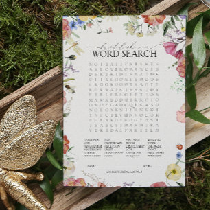 Wordsearch Pressed Floral Brautparty Game