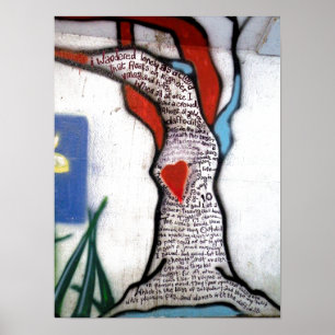 Wordsworth Gedicht Tree Graffiti Poster