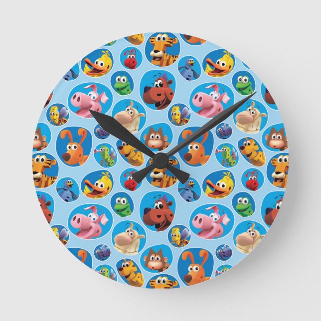 WordWorld-Uhr Runde Wanduhr (Vorderseite)