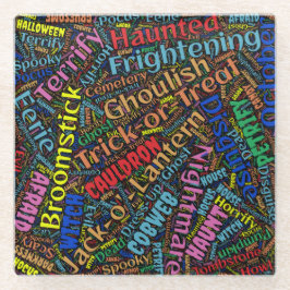 Wordy Halloween Glasuntersetzer
