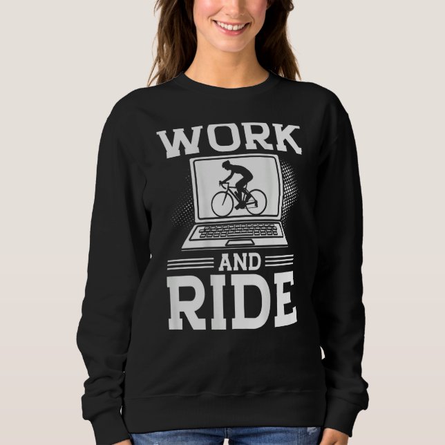 Work And Ride Backprint Cycling Sweatshirt (Vorderseite)