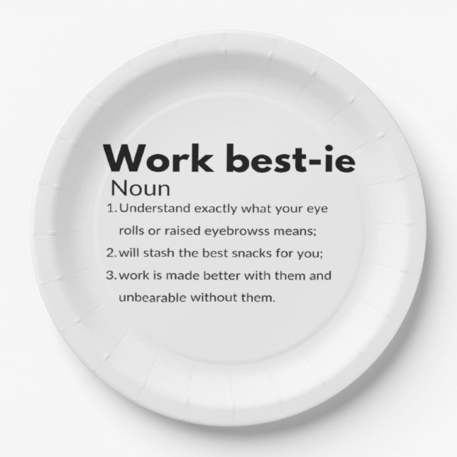 Work Bestie Boxy Pappteller (Vorderseite)