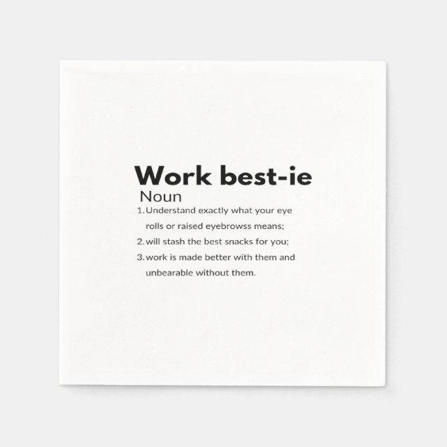 Work Bestie Boxy Serviette (Vorderseite)