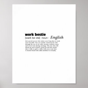 Work Bestie Classic Chill Poster