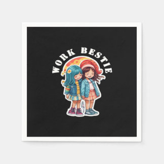 Work Bestie Classic - Funny Quote Serviette