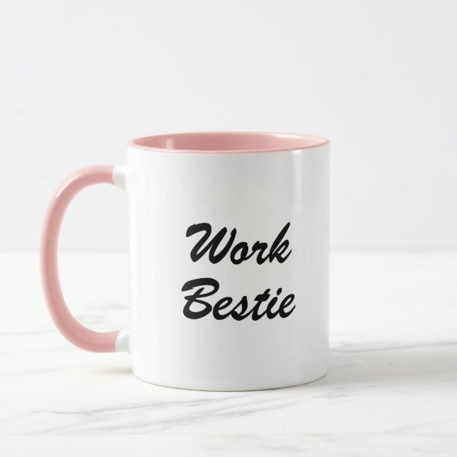 Work Bestie Fun Coworker Typografy Coffee Tasse (Links)