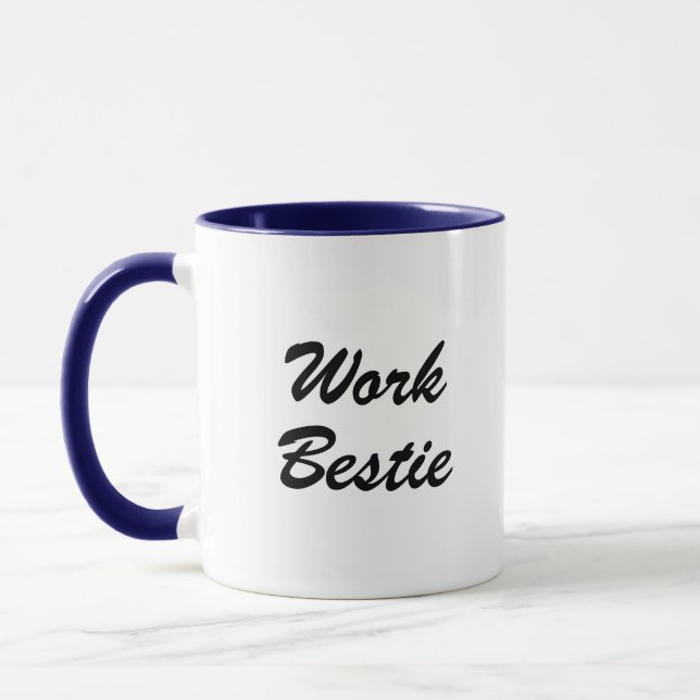 Work Bestie Fun Coworker Typografy Coffee Tasse (Links)