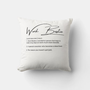 Work Bestie Funny Coworker & Colleague Classic Kissen