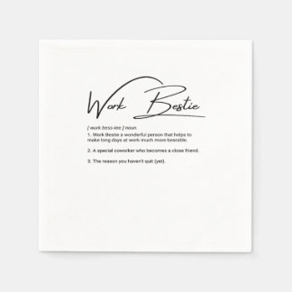 Work Bestie Funny Coworker & Colleague Classic Serviette