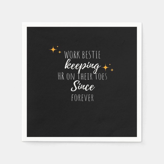 Work Bestie Funny Work Office Coworker Classic Serviette (Vorderseite)