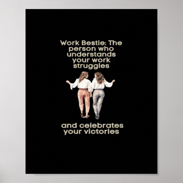 Work Besties Classic Funny Meme Poster (Vorne)