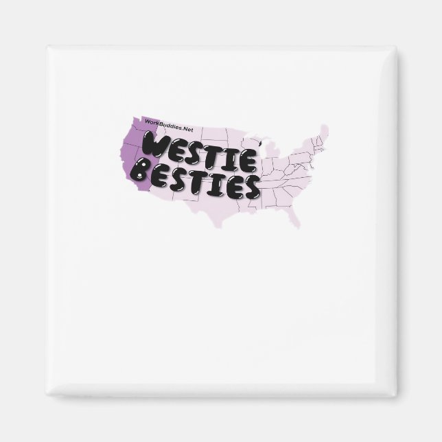 Work Buddies Westie Bestie Magnet (Vorne)