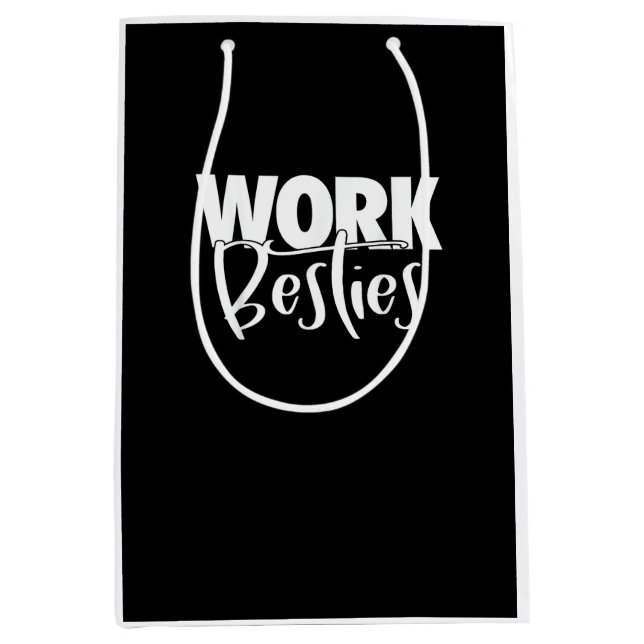 Work Buddies - Work Besties Mittlere Geschenktüte (Vorderseite)