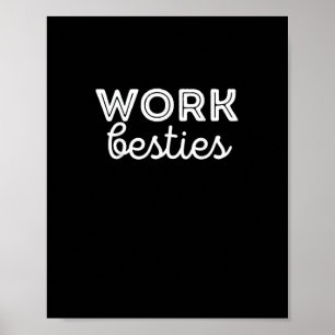 Work Friends Niedlich Work Besties Mitarbeiter Cow Poster