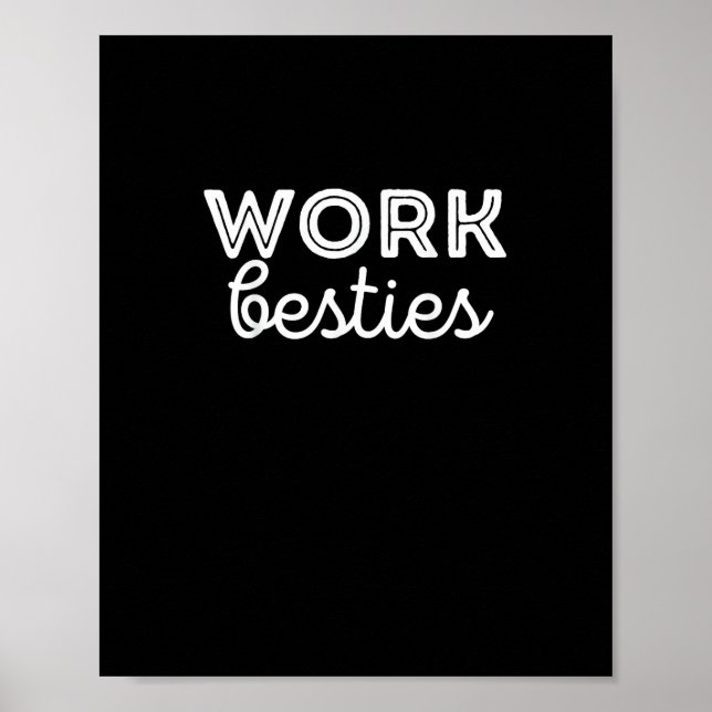 Work Friends Niedlich Work Besties Mitarbeiter Cow Poster (Vorne)