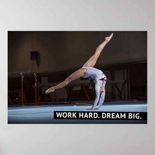 Work Hard, Dream Big - Motivational Poster (Vorne)