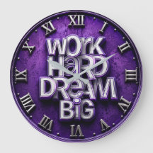 Work Hard Dream Big Office Purple
