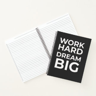 Work Hard Dream Big Spiral Notizbuch