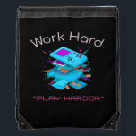 Work Hard Play So Hard Funny Quote Sportbeutel<br><div class="desc">A funny take on balance—because we all know hard work deserves loud laughter.</div>