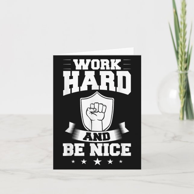 Work Hard Quotes Insration Motivational Saying  Karte (Vorderseite)