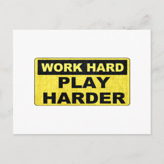 Work Hard Sign.png Postkarte