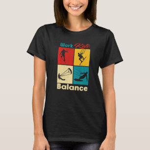 Work Kite Balance Lifestyle Vintage Work Life T-Shirt