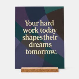 Work quotes AI art Acrylschild