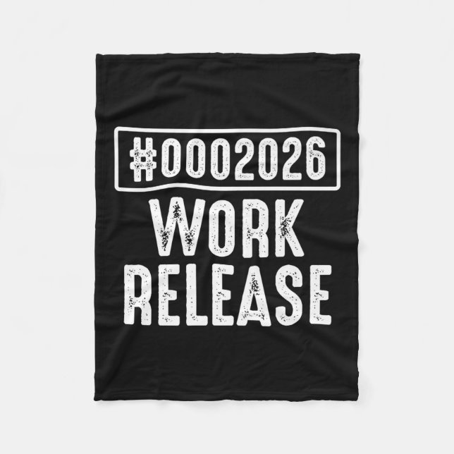 Work Release 2026 Funny Coding Engineer Retirement Fleecedecke (Vorderseite)
