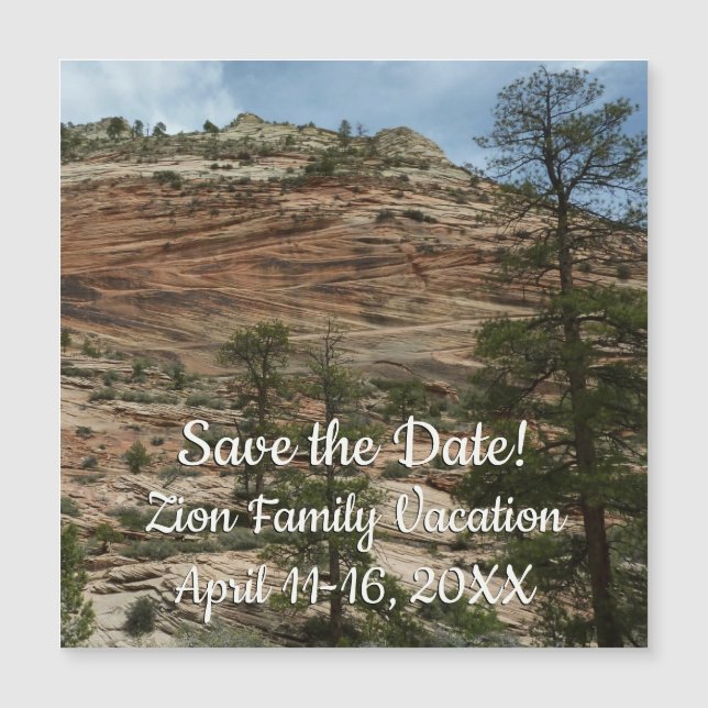 Work Rock Walls im Zion Nationalpark Magnetkarte (Vorderseite)