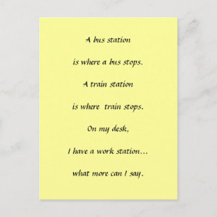 Work Stops Postkarte