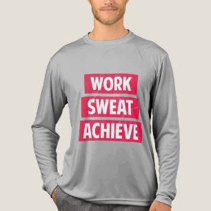 Work Sweat erreicht Motivierend langen Schlauch Tri-Blend Shirt