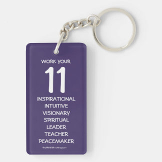 "Work your 11" Numerology Key Chain for Number 11 Schlüsselanhänger