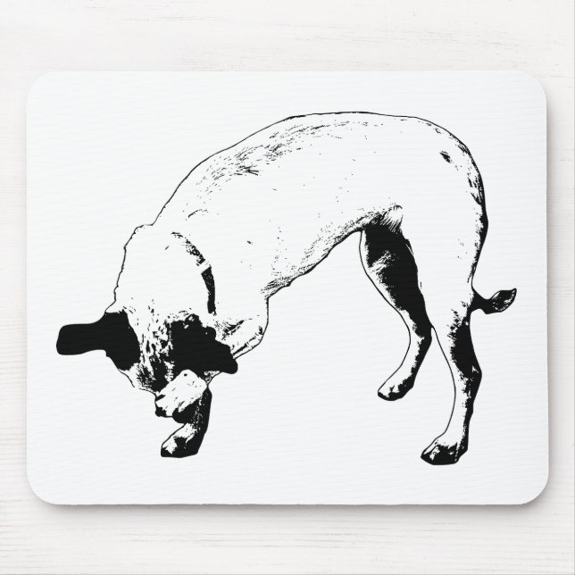 Workday Terrier Grinsen Mousepad (Vorne)