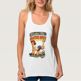 Workin Glutes -Funny Retro Gym Pin-Up- Activewear Tank Top