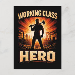Working Class Hero Postkarte