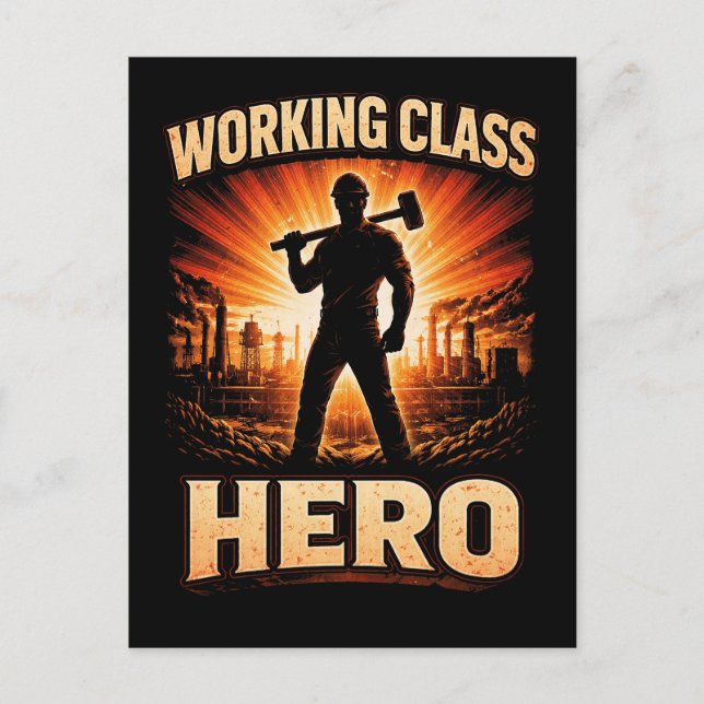 Working Class Hero Postkarte (Vorderseite)