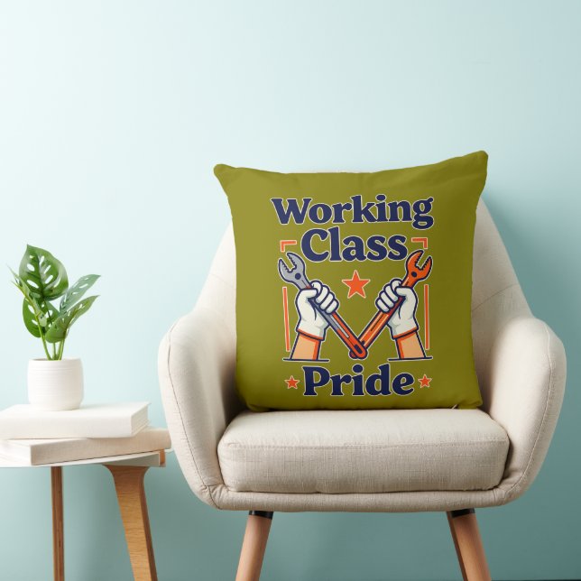 Working Class Pride Tools and Strength Design Kissen (Stuhl )