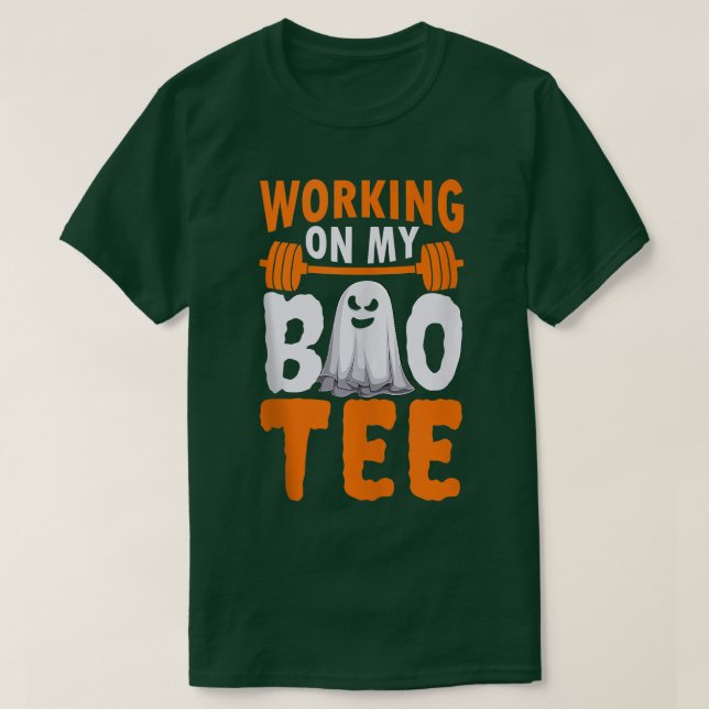 Working On My Boo Tee Funny Halloween Workout Weig (Design vorne)