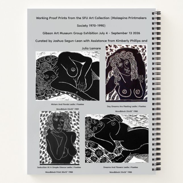 Working Proof Gruppenbild Softcover 27,9cm x21,6cm Notizbuch (Rückseite)