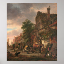 Workman & Inn - Isack van Ostade Kunstgewerbe Poster