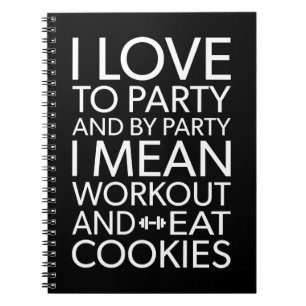 Workout and Eat Cookies - Funny Novelty Gym Notizblock