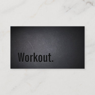 Workout Beruflich Black Typografy Minimalistisch Visitenkarte