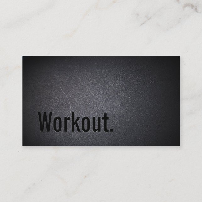 Workout Beruflich Black Typografy Minimalistisch Visitenkarte (Vorderseite)