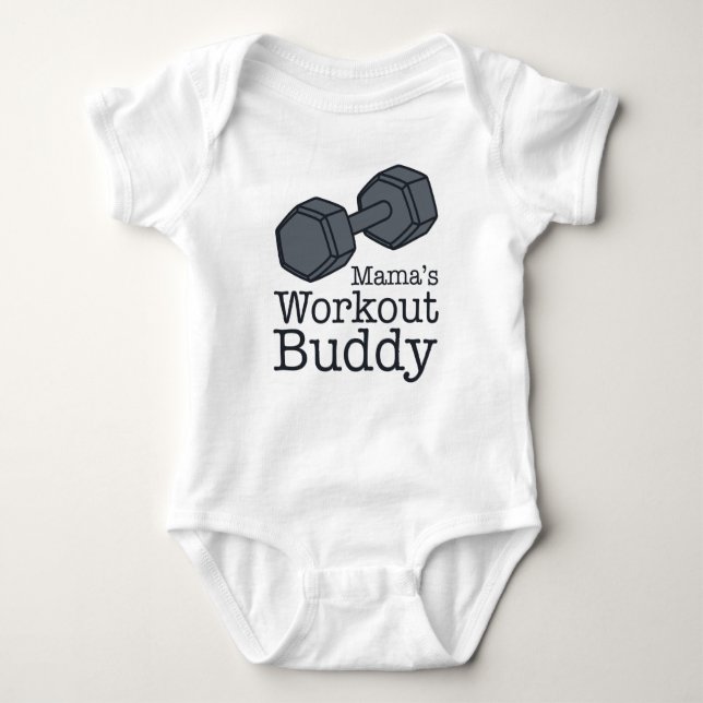 Workout Buddy Mutter Baby Strampler (Vorderseite)