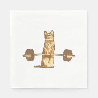 Workout Cat Deadlift Serviette