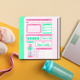 Workout Daily Schedule Mehl and weight tracker Notizblock