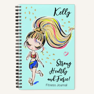 Workout Fitness Journal, Strong Healthy & Fierce Notizbuch